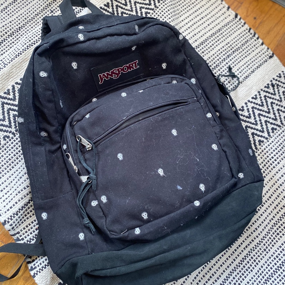 Adult Skull Jansport Black Backpack